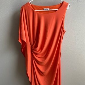 Coral cocktail dress